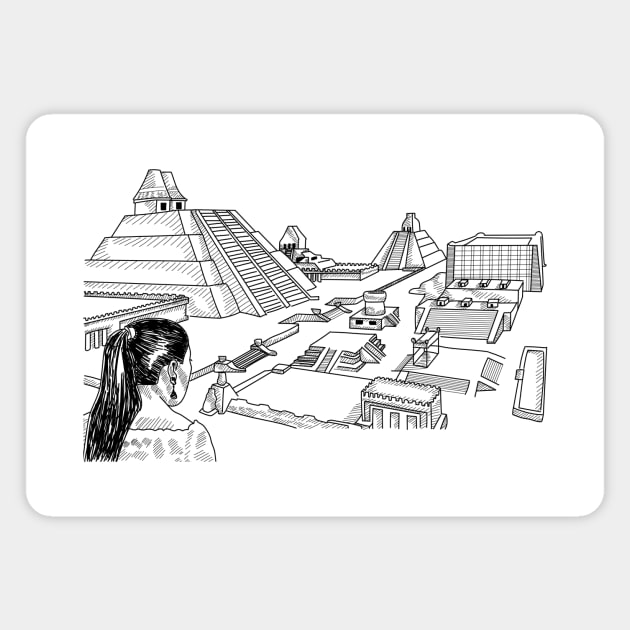 Tenochtitlan Magnet by Digilogos